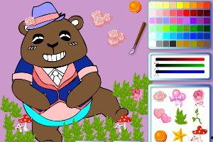 吃瓜小熊怎么上色教程视频